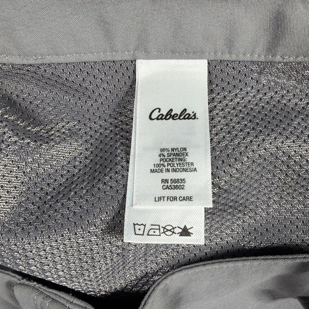 Cabelas Mens XPG Extreme Performance Gear Shorts 34 Gray‎ Nylon Blend Gorpcore
